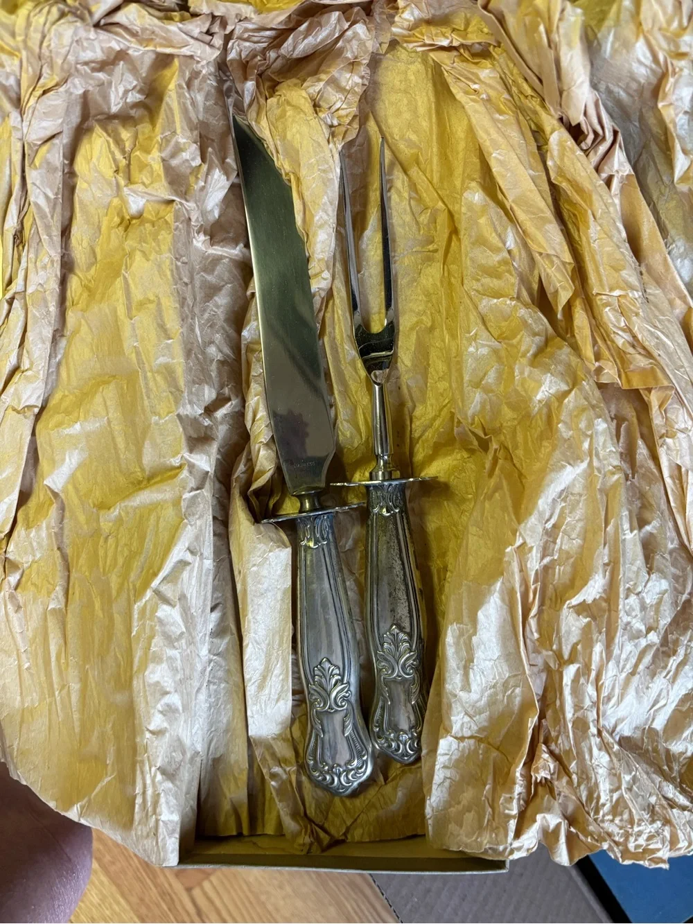 Sterling silver carving set